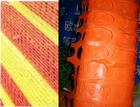 Orange safety netting, yellow and orange barrier netting